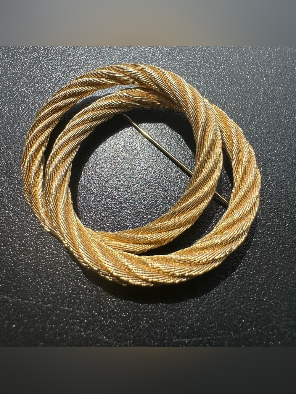 Christian Dior Vintage Rope Circle Brooch 1980s